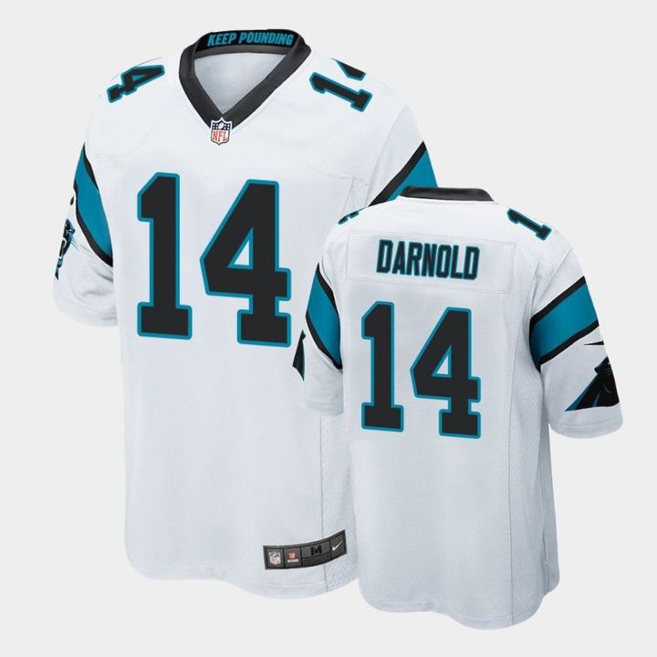 Men Carolina Panthers 14 Sam Darnold Nike White Game NFL Jersey